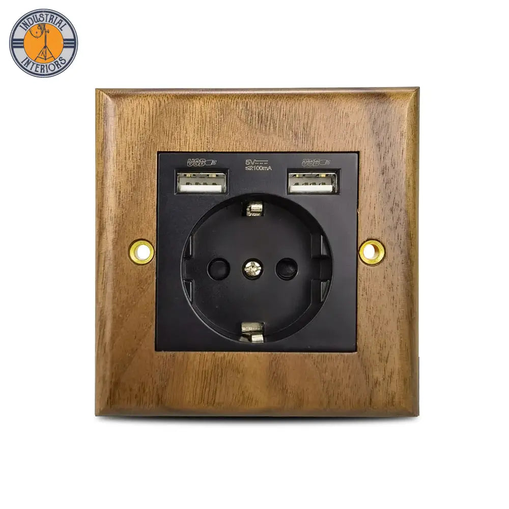 Retro Vintage Wall Lighting Switch Plate Socket