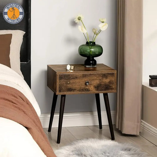 Sofa Side Table With A Drawer And Tapered Legs
