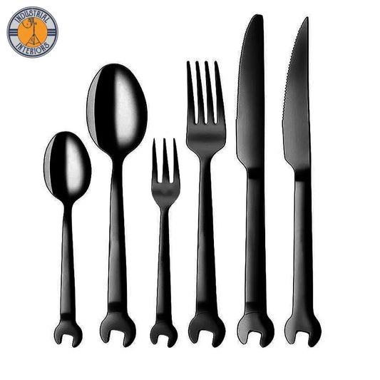 Stainless Steel Dinnerware Cutlery Set Black Set Cutlery