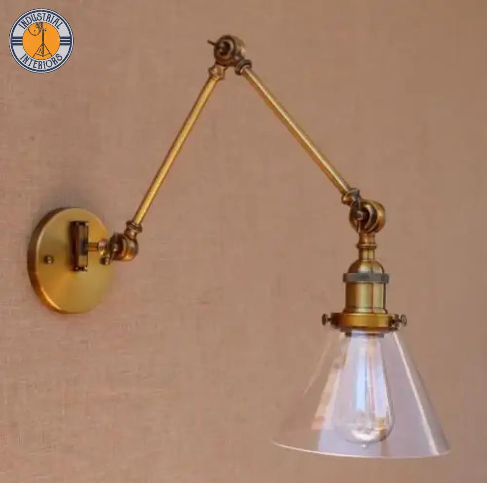 Vintage Wall Light Glass Swing Long Arm Fixtures Style 3