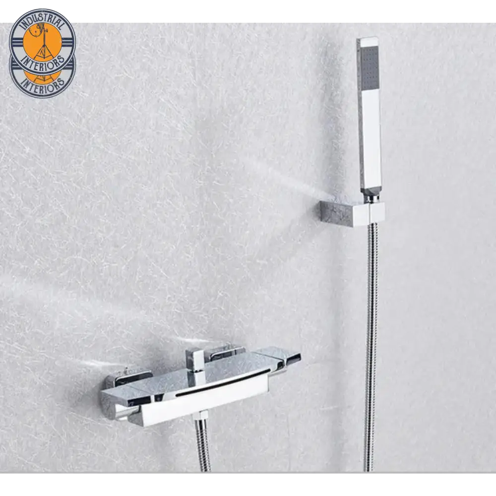 Wall Mounting Cold And Hot Shower Waterfall Faucet Chrome