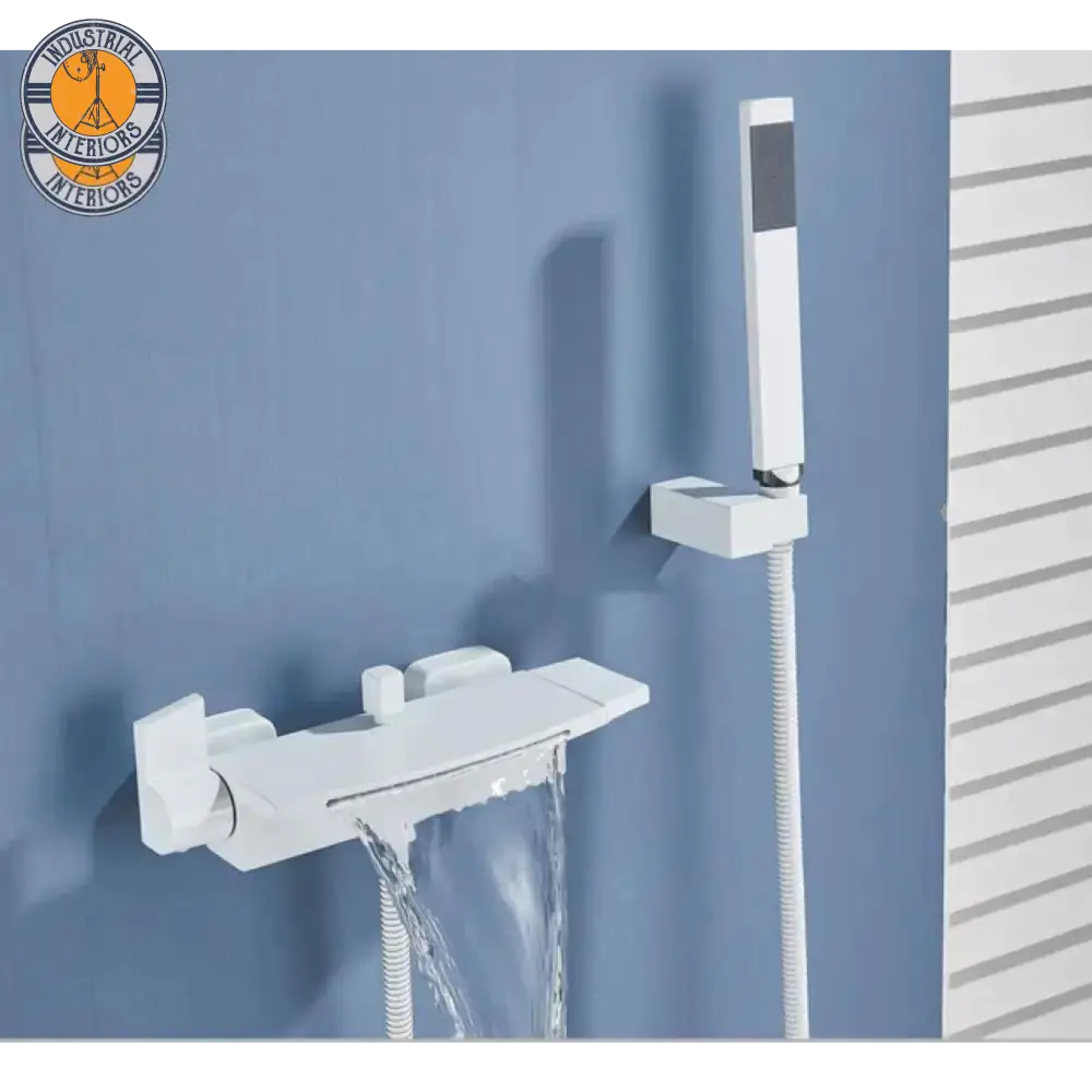 Wall Mounting Cold And Hot Shower Waterfall Faucet White